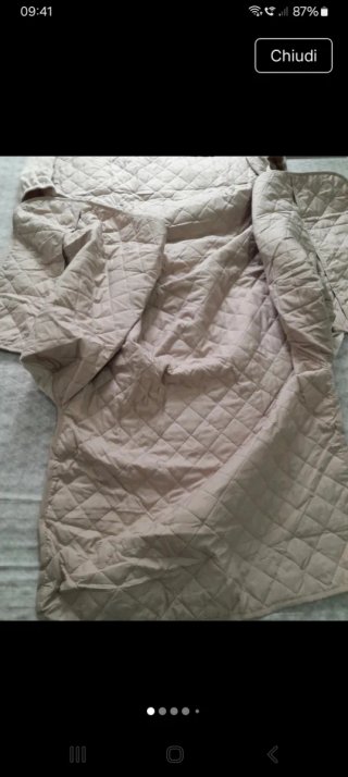 Copripoltrona beige in tessuto