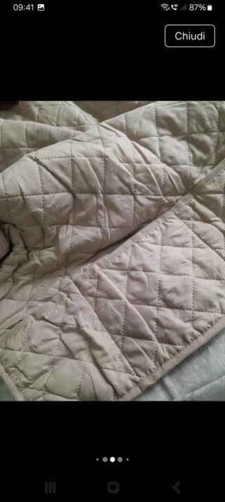 Copripoltrona beige in tessuto