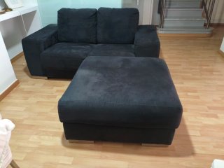 Divano estensibile con pouf indipendente