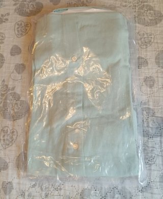 camicia uomo lino cotone verde acqua nuova L