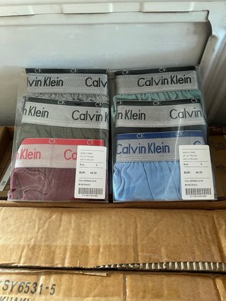 Calzoncillos Calvin Klein L (Gris/Rojo)