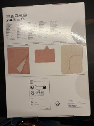 Juego sábanas cuna IKEA Guldvävare Rosa