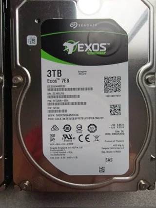 Lote 2x HDD 3TB SAS Seagate Exos 7E8 (6TB)