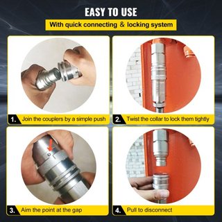 Conector Rápido Hidráulico Cuerpo de 1/2" con Rosca NPT de 1/2" Acoplador Hidráulico 4 Pares Acoplamiento Rápido Hidráulico 45.5 L/min Acoplador Rápido Hidráulico (ISO 16028)