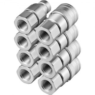 Conector Rápido Hidráulico Cuerpo de 1/2" con Rosca NPT de 1/2" Acoplador Hidráulico 4 Pares Acoplamiento Rápido Hidráulico 45.5 L/min Acoplador Rápido Hidráulico (ISO 16028)