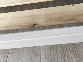 Cama Madera Pino 180x190. Lacado blanco. Poco uso.