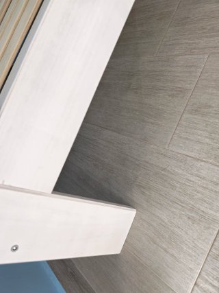 Cama Madera Pino 180x190. Lacado blanco. Poco uso.