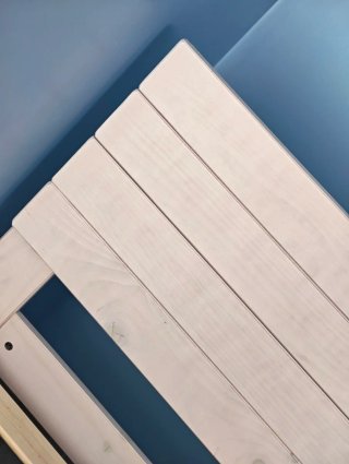 Cama Madera Pino 180x190. Lacado blanco. Poco uso.