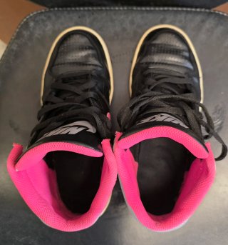 Scarpe Nike High Top Ragazza Nero Rosa