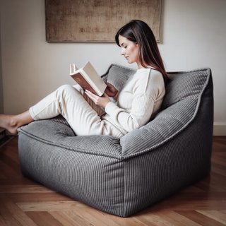 Pouf XXL in velluto moderno - Liquidazione stock