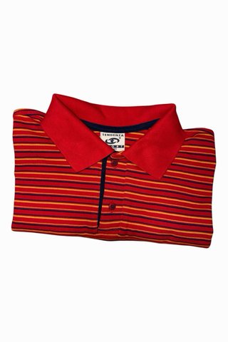 Polo vintage righe multicolore uomo