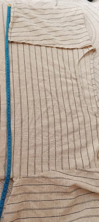 Blusa beige a righe