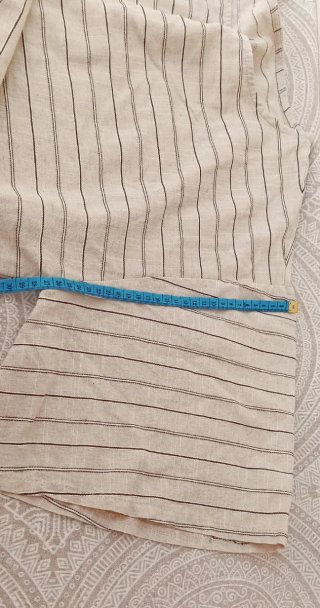 Blusa beige a righe