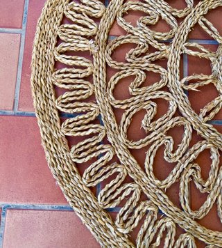 Alfombra redonda de sisal y yute