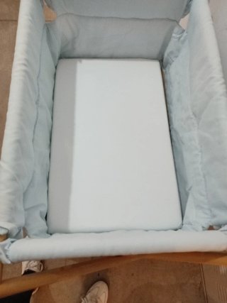 Minicuna de bebé azul