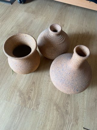Juego 3 Jarrones Breda Terracota