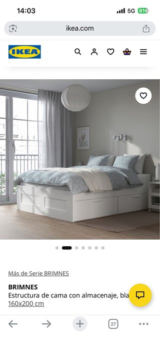Estructura Cama Ikea con cajones