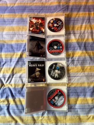 Lote 4 juegos PS3: Heavy Rain, Mordor, Skyrim, DMC