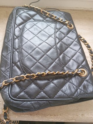 Borsa in pelle Chanel tipo nera vintage pelle