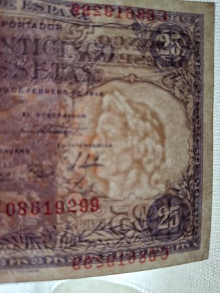 Billete 25 Pesetas Banco de España 1946