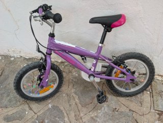 Bicicleta infantil morada 4-8 años