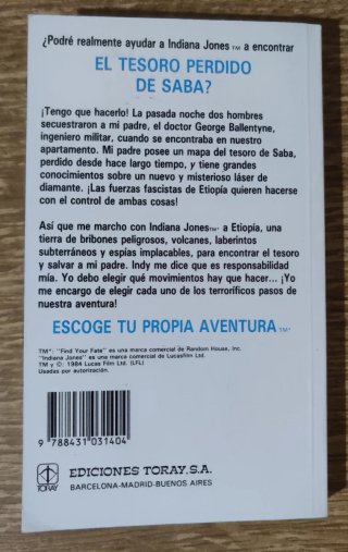 Libro - Indiana Jones y el tesoro perdido de Saba