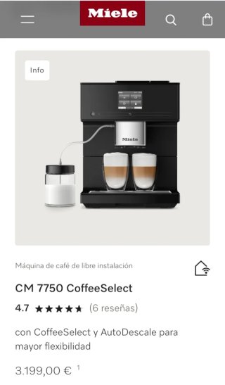 Cafetera Miele CM 7750 CoffeeSelect
