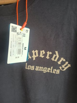 Camiseta Superdry Talla M Negra