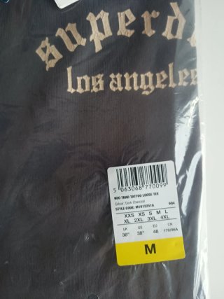 Camiseta Superdry Talla M Negra