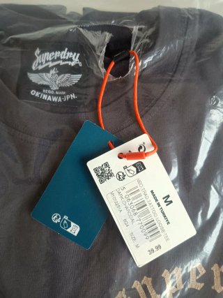Camiseta Superdry Talla M Negra