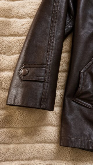 Chaqueta Cuero Vintage H.I.S Marrón Talla M