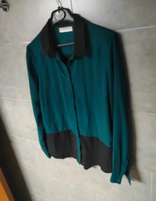 Camisa Springfield Talla M Color Verde y Negro