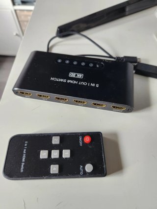 Conmutador HDMI 5 en 1 4K 3D con mando