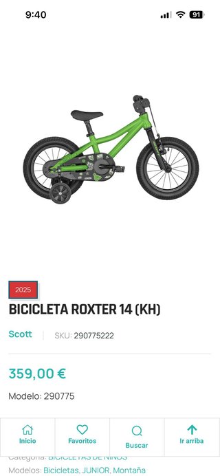 Bicicleta Scott RoteX 14 Infantil