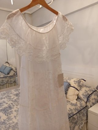 Vestido blanco estilo ibicenco talla única