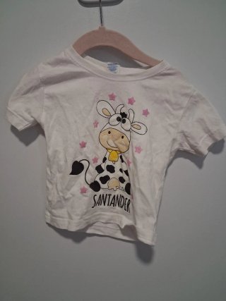 Camiseta infantil vaca Santander