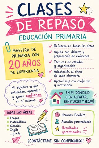 CLASES DE REFUERZO ESCOLAR Y TÉCNICAS DE ESTUDIO