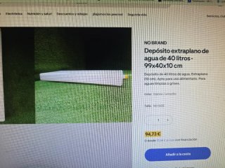 Depósito agua plano 40L para camper