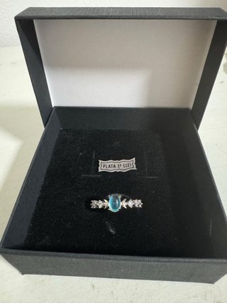 Anillo Plata 1ª Ley con Piedra Azul