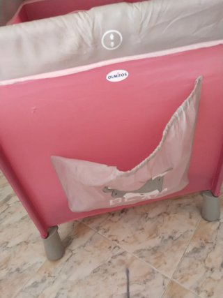 Cuna de viaje rosa OLMITOS