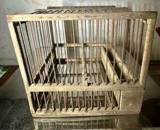 Gabbia Vintage Uccelli da Richiamo Legno