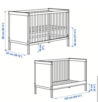 Cuna de bebé IKEA blanca