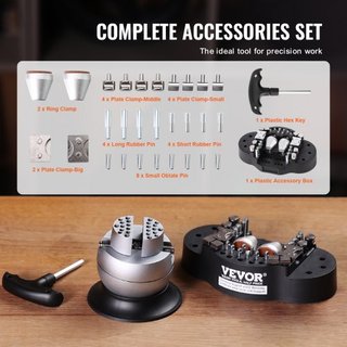 Morsa de Bola, Herramienta de Configuración de Grabado de 7.6 cm, Morsa de Bloque de Grabado con Rotación de 360°, 30 PCS de Herramientas de Bloque de Grabado de Joyería, Bloque Estándar para Incr...