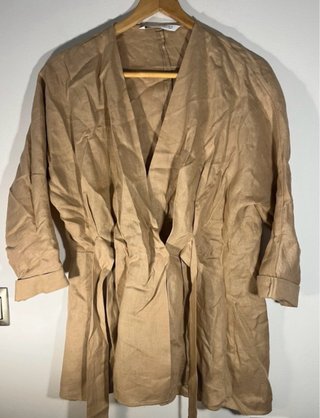 Cardigan Zara Lino Beige Talla Única