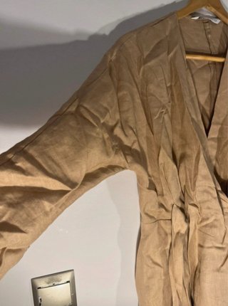 Cardigan Zara Lino Beige Talla Única