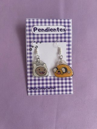 Pendientes Hora de Aventuras Jake y Finn