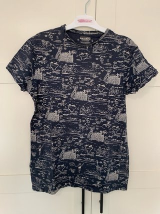 Camiseta Pull&Bear Estampada Talla M