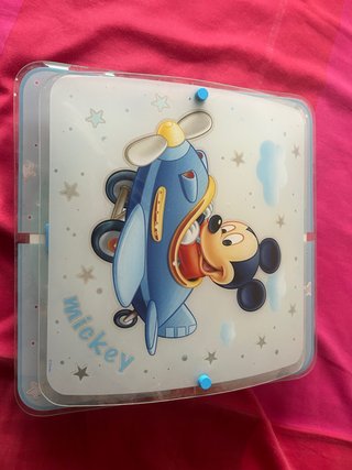 Lámpara infantil Mickey Mouse avión