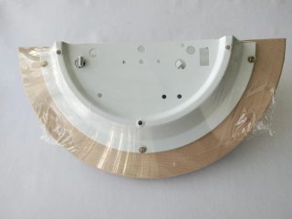Aplique de Pared Media Luna Madera y Cristal