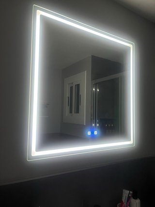 Espejo de Baño Cuadrado con Luz LED